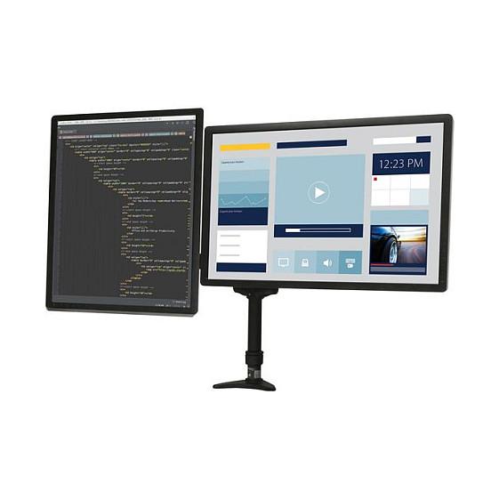 Mbajtëse për Monitor StarTech.com ARMDUAL / 2 Monitorë / 12"-24" / 13.6kg për Monitor / Full Motion / Clamp-Grommet / Tilt ±90° / Swivel ±90° - Zezë - 6