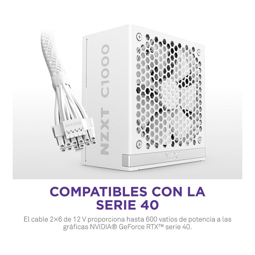 Furnizues Energjie NZXT C1000 Gold ATX 3.1 / 1000W / 80 PLUS Gold / Fully Modular / 12V-2x6 - Bardhë - 7