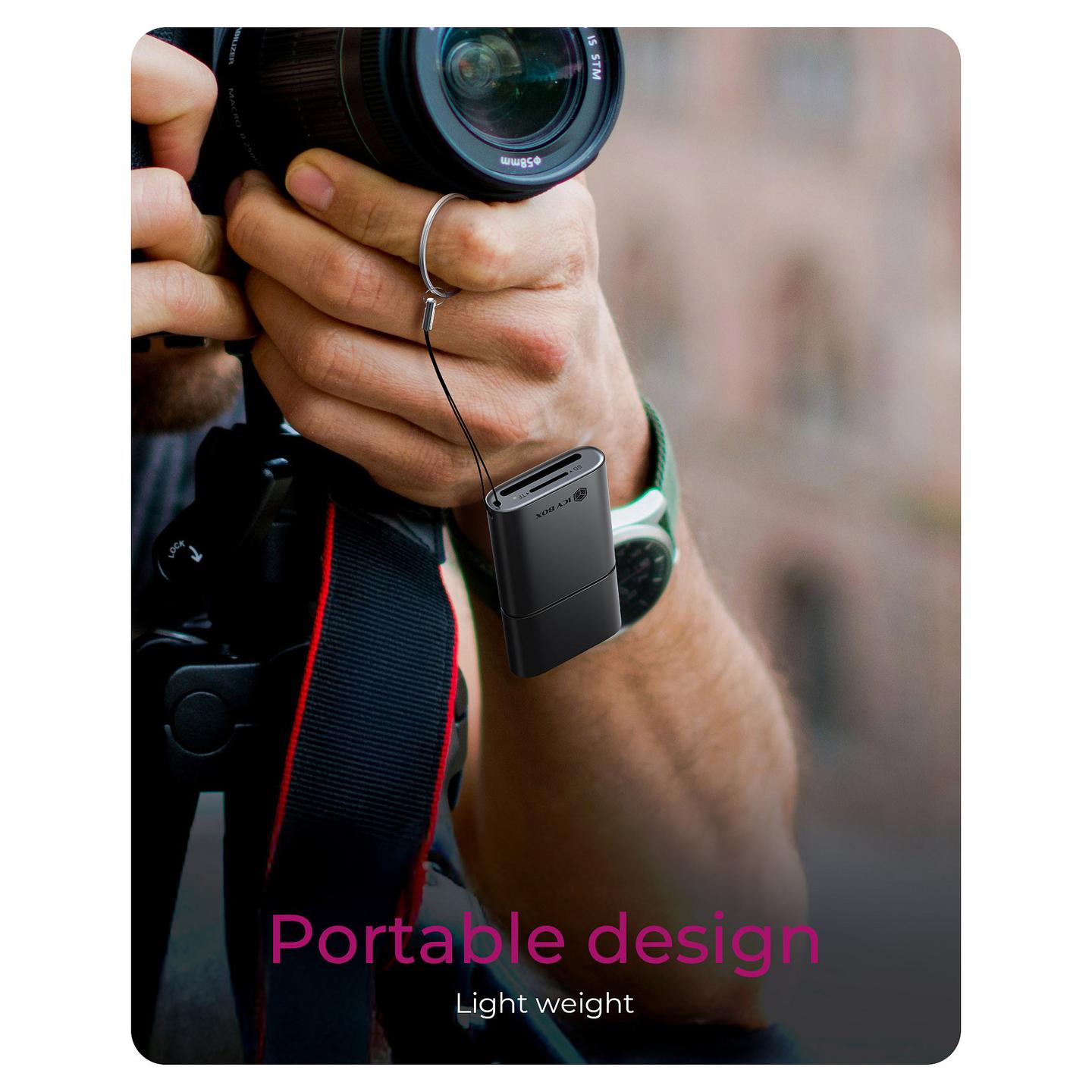 Lexues Kartelash ICY BOX IB-CR204-CU3 / SD / SDHC / SDXC / microSD / microSDHC / microSDXC / USB 3.2 Gen 1 / USB-A / USB-C / 5 Gbit/s - Zezë - 4