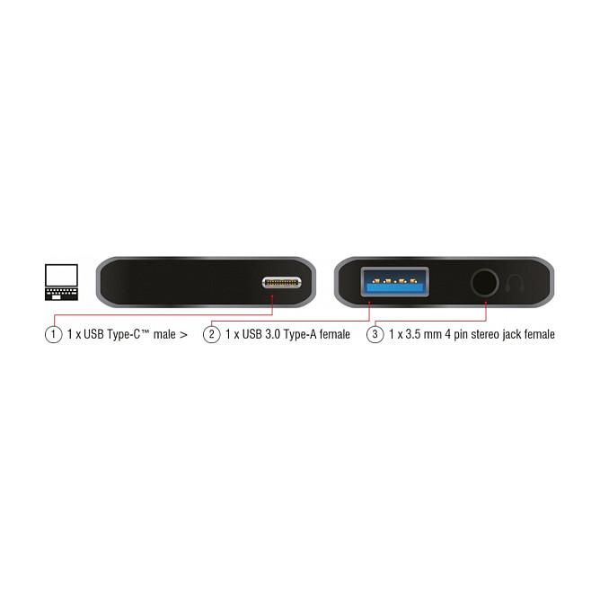 Adapter Audio DeLOCK 63965, USB Type-C, 3.5 mm Stereo, USB 5 Gbps Type-A - Hiri - 3