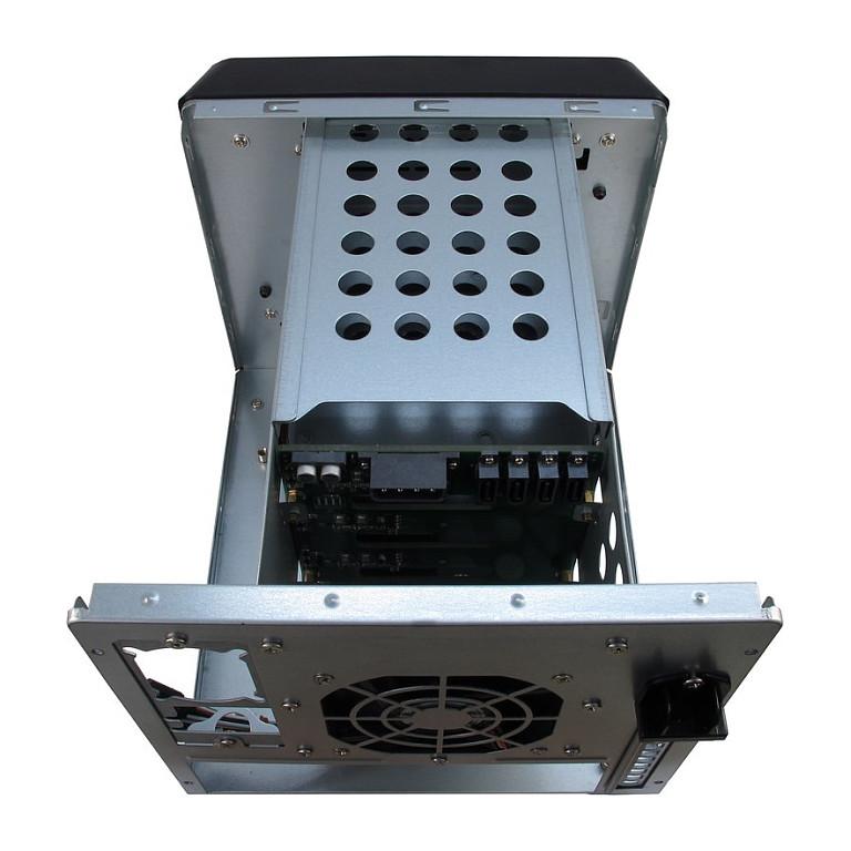 Kasë Inter-Tech SC-4100, Mini-ITX, 4x Hot-Swap 2.5"/3.5", 1x 2.5", 2x USB 3.0 - Zezë - 5