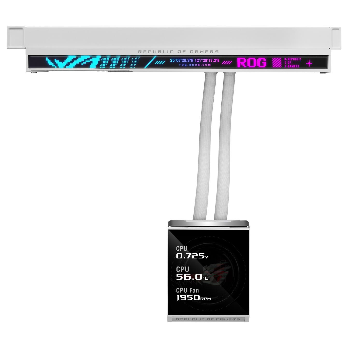 Ftohës për Procesor ASUS ROG Strix SLC IV 360 ARGB LCD / AIO 360mm / ARGB / LCD 5.08" / 3x Fan – Bardhë - 6