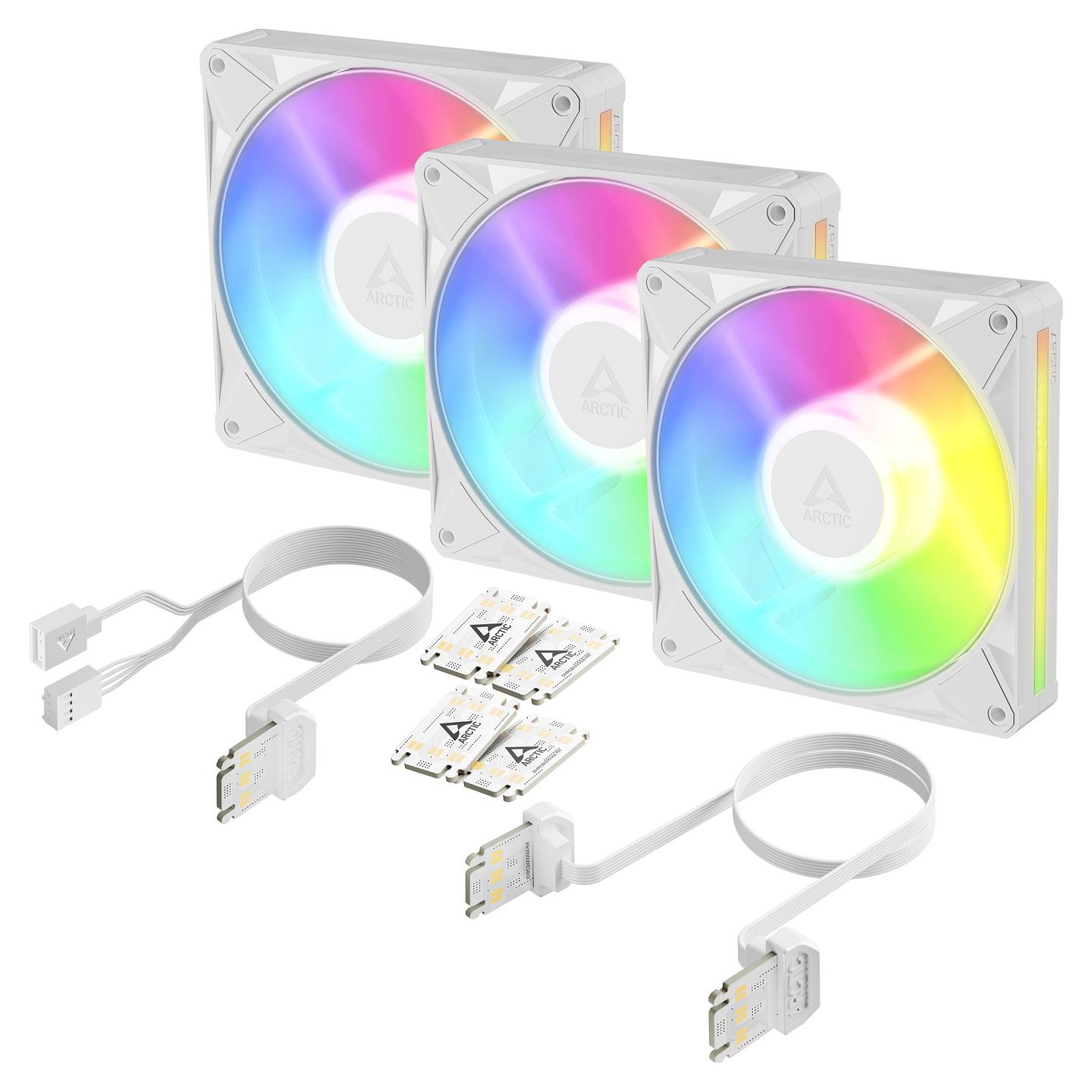 Ftohës për Kasë ARCTIC BioniX P14 A-RGB, 3x140mm, PWM, 2500 RPM, 110 CFM, A-RGB - Bardhë - 9