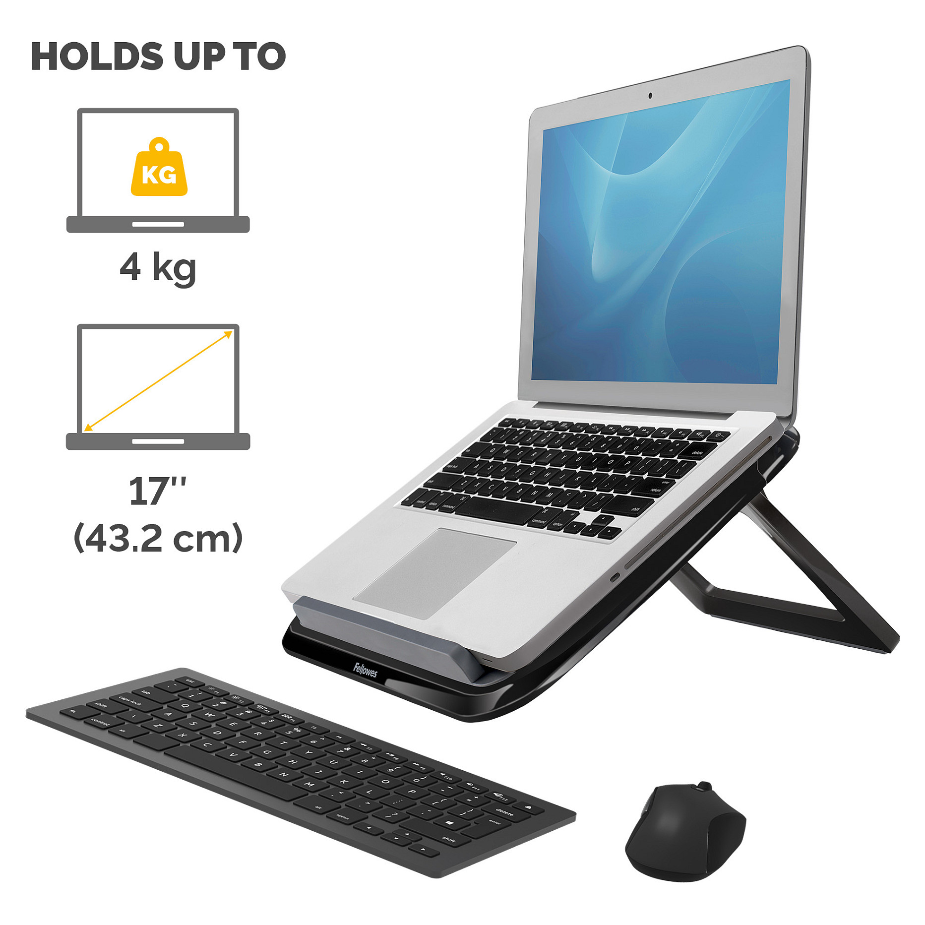 Mbajtëse për Laptop Fellowes I-Spire / 32 x 28.6 cm / 7 Nivele Rregullimi / Max 4 kg - Zezë/Gri - 3