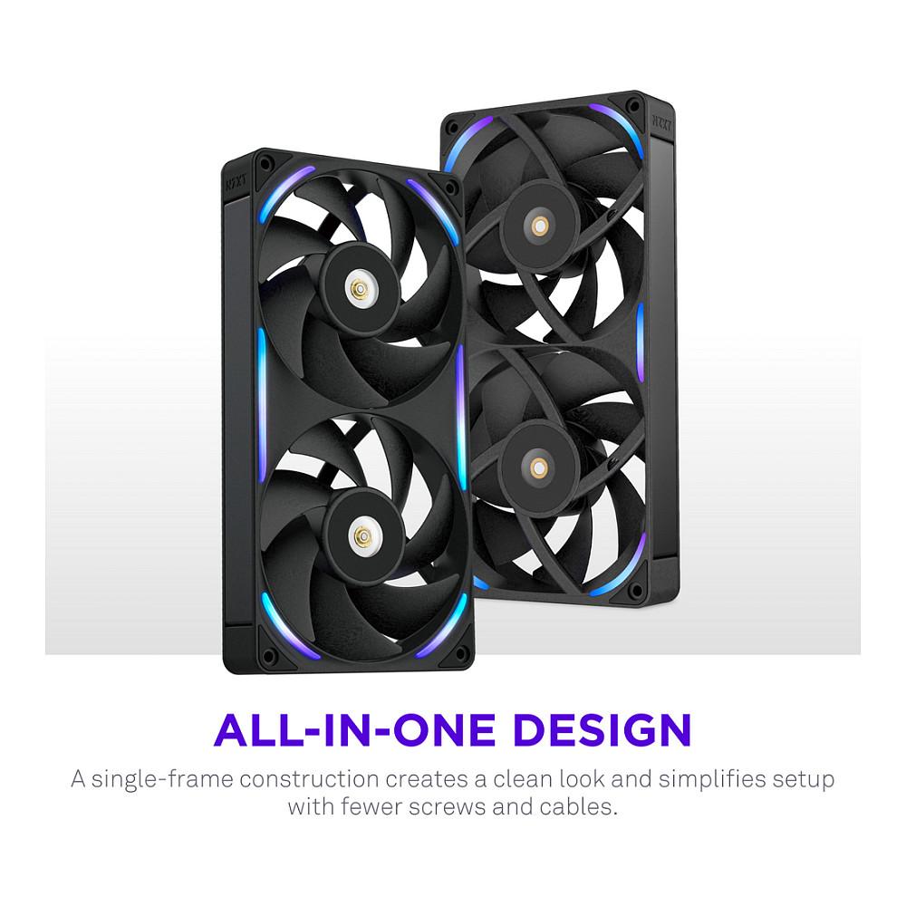 Ftohës për Kasë NZXT F240X / 240mm / 3100 RPM / PWM / RGB – Zezë - 10