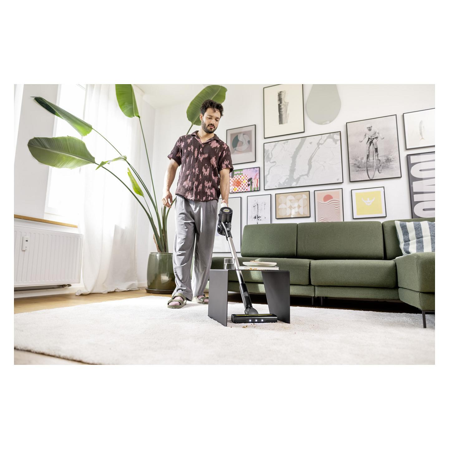 Fshesë me Vakum Kärcher VCS 3 Nano / 2.5Ah / 600ml / HEPA / Auto-Sense / Clean Control / LED / 50min / USB-C – Bardhë/Zezë - 3