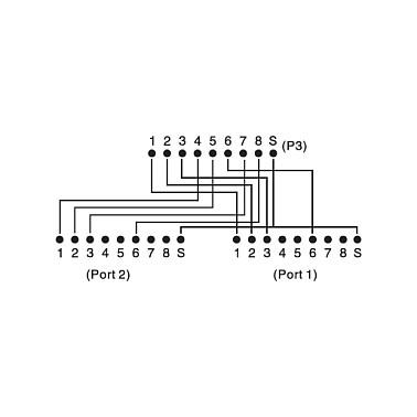 Adapter Splitter Rrjeti DIGITUS DN-93904, Cat5e, 2x RJ-45 femër në 1x RJ-45 mashkull, 0.19 m - Hiri/Argjend - 4