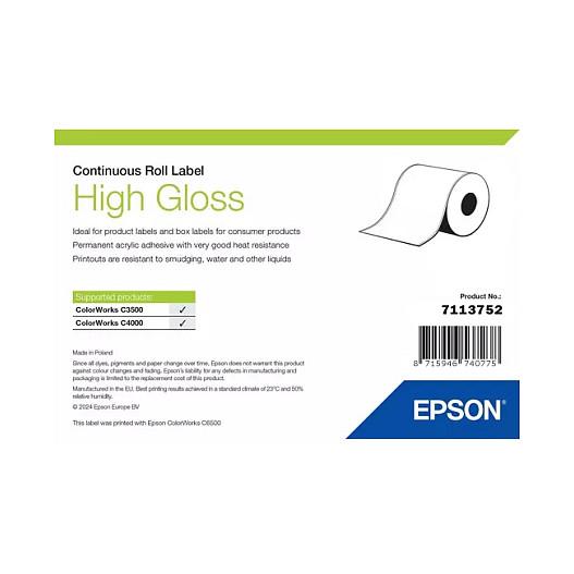 Etiketa Epson High Gloss 7113752, 51 mm × 33 m, rrotull i vazhdueshëm - Bardhë