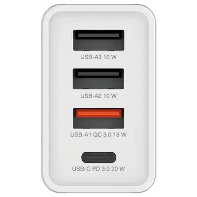 Karikues Verbatim 49701 / 30W / 1x USB-C PD / 3x USB-A / QC 3.0 / EU – Bardhë - 2