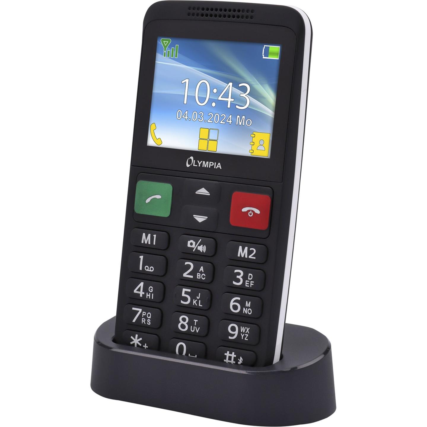 Telefon i thjeshtë Olympia LUX 2229 / 2.4" / 320x240 / Dual SIM / Bluetooth / FM Radio / SOS - Zezë - 4