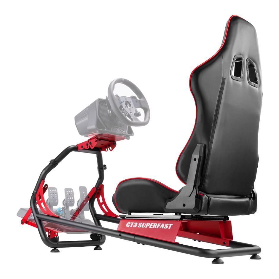 Mbështetje për Timon & Pedale OPLITE GT3 Superfast V2 / OP-GT3 / GT-Rally / 135-195 cm / 100 kg – Zezë/Kuqe - 5