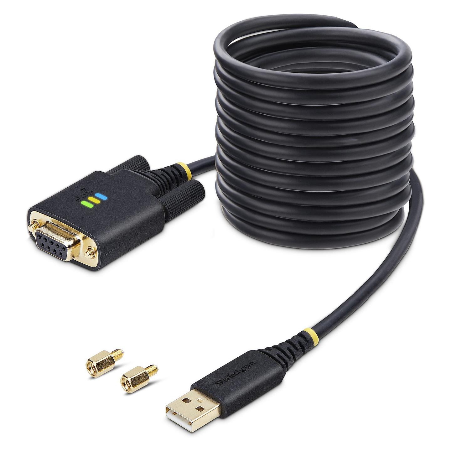 Kabllo seriale StarTech.com 1P10FFCN-USB-SERIAL, USB-A në RS-232 DB-9, USB 2.0, 3 m - Zezë - 9