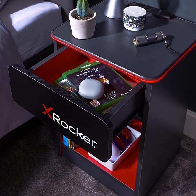 Tavolinë Gaming X Rocker Carbon-Tek - Gri/Kuqe - 5