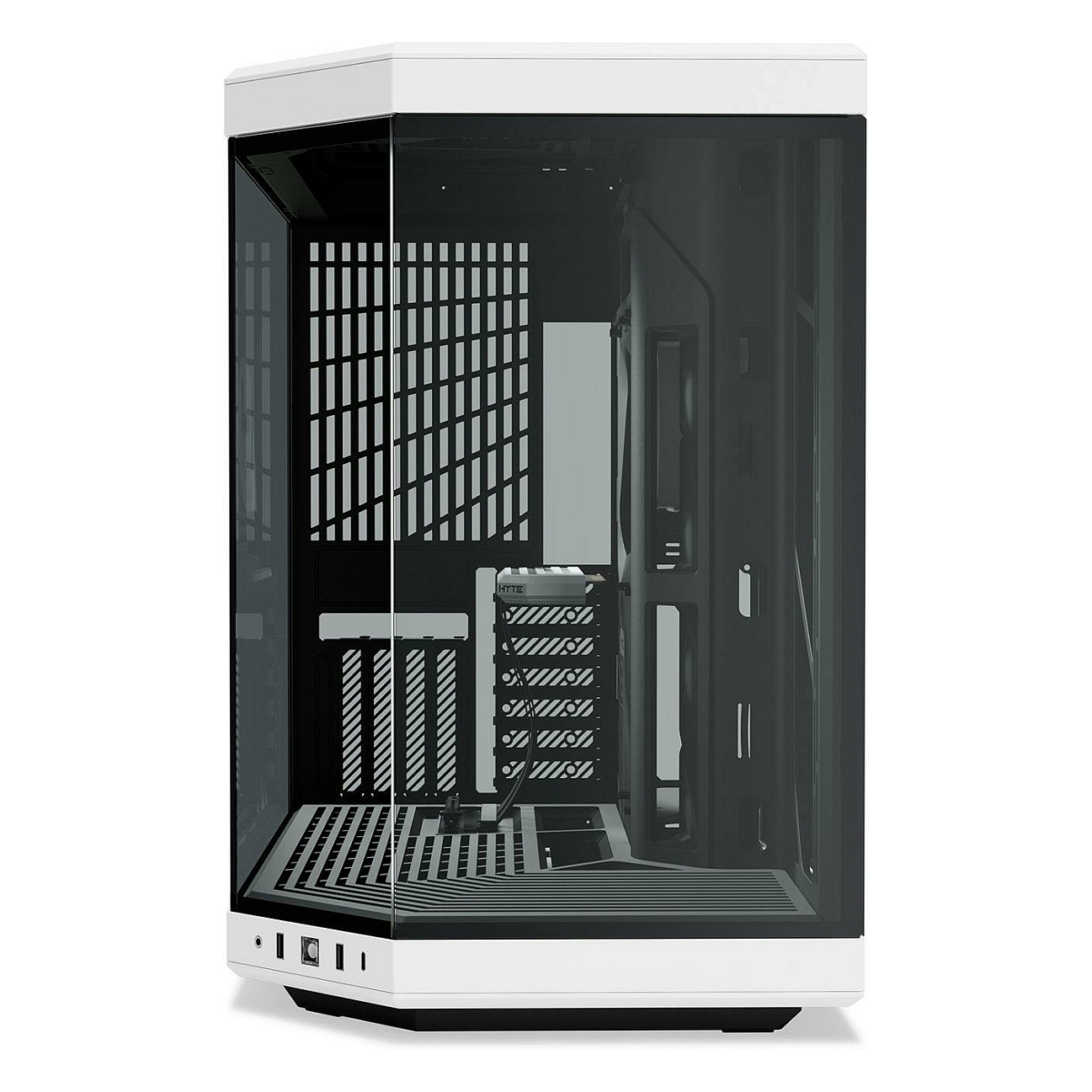 Kasë PC HYTE Y70 / Mid Tower / ATX / 3x 120mm + 2x 140mm Fan Support / Tempered Glass / PCIe 4.0 Riser - Zezë/Bardhë - 6