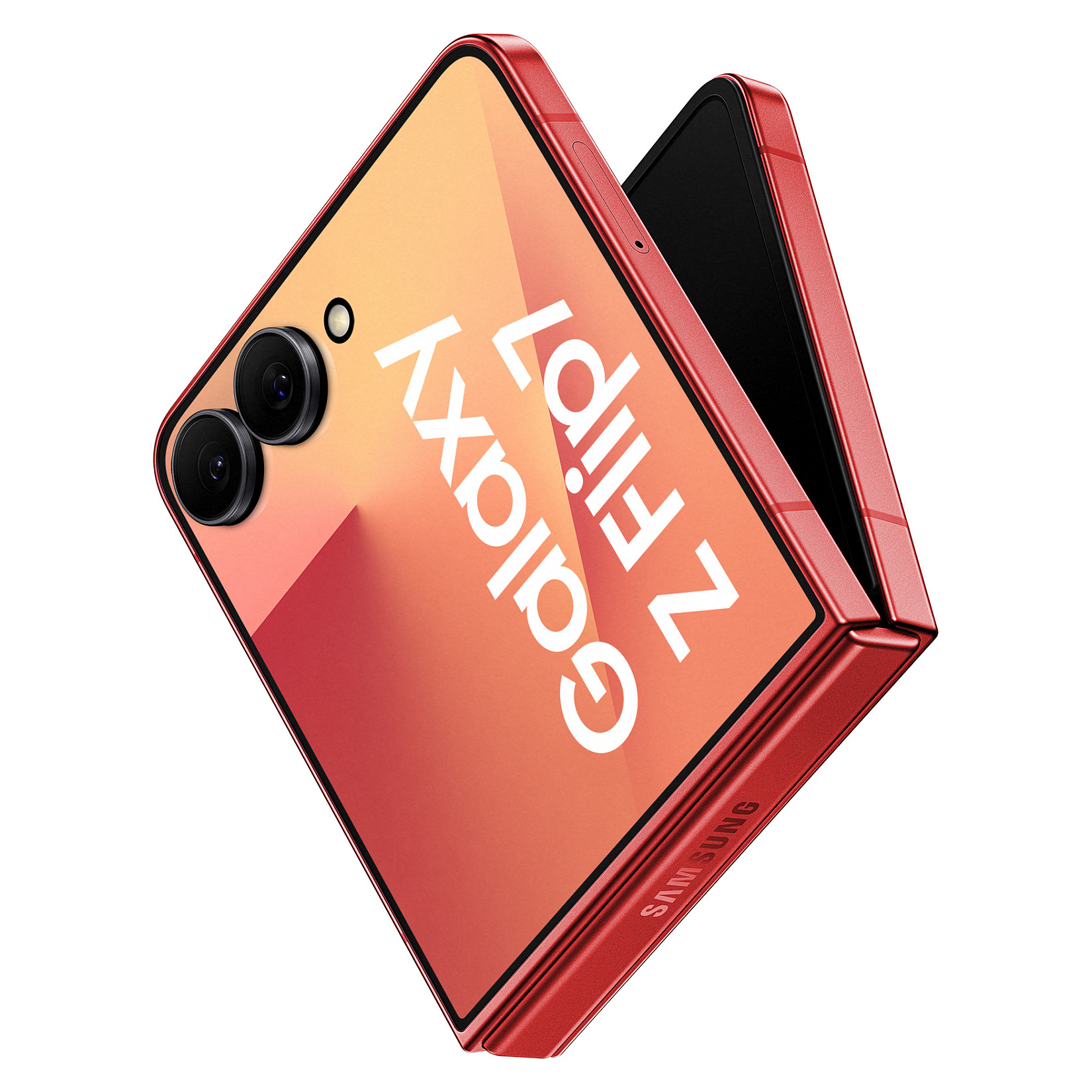 Telefon Android Samsung Galaxy Z Flip7 / Dynamic AMOLED 2X 120Hz / 12GB / 512GB / 5G - Coral Red - 2
