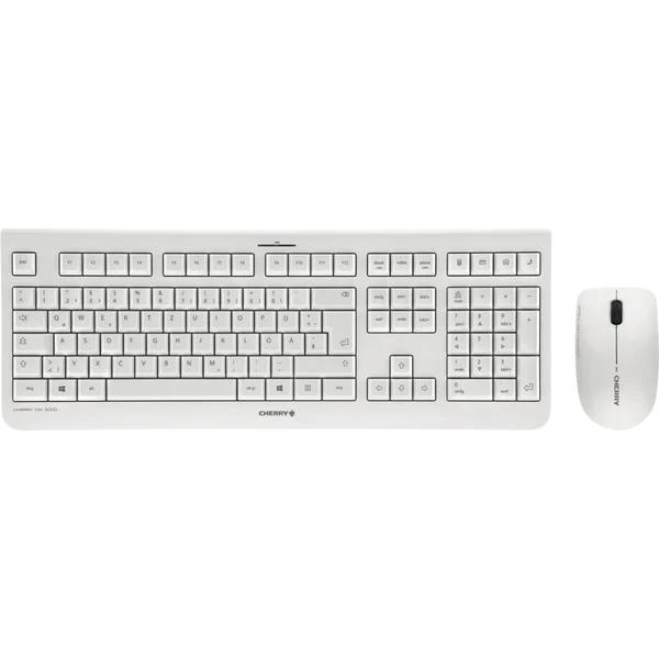Combo (Tastierë & Maus) CHERRY DW 3000, Wireless, QWERTZ Gjerman, Full Size, 1200 DPI - Gri