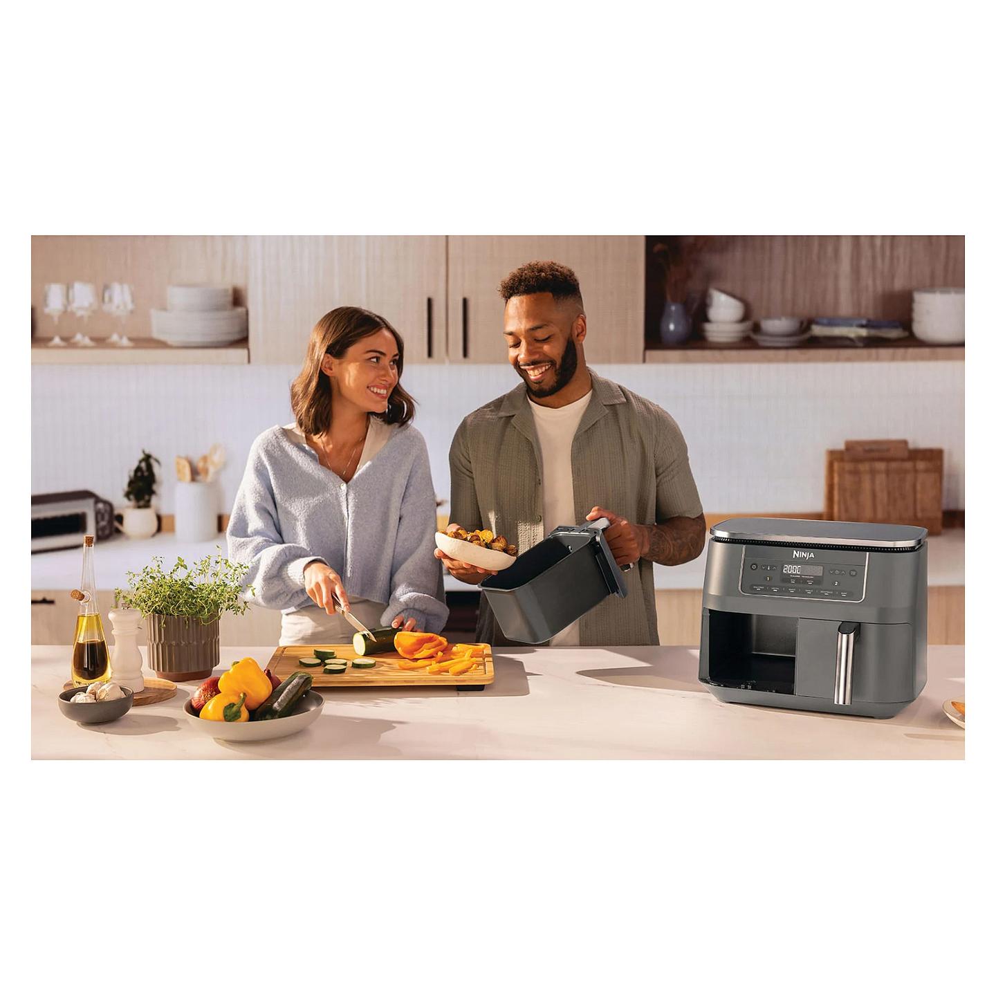 Fryer Ninja Dual Zone / DZ300EU / 7.6L / 2400W / 2 Sirtarë / 6 Programe / 40–240°C / Touch / Sync / Match – Zezë - 5