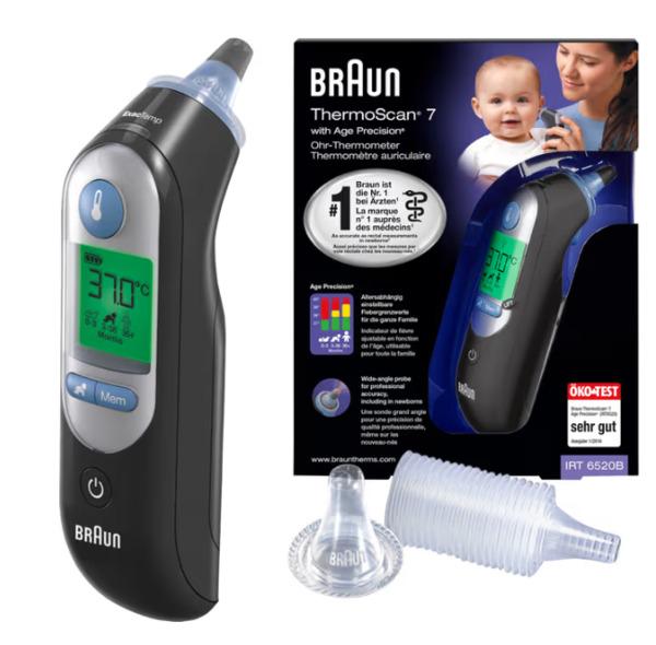 Termometër Braun ThermoScan 7 IRT6520 / Infrared / Ear / Age Precision / ExacTemp – Zezë - 2