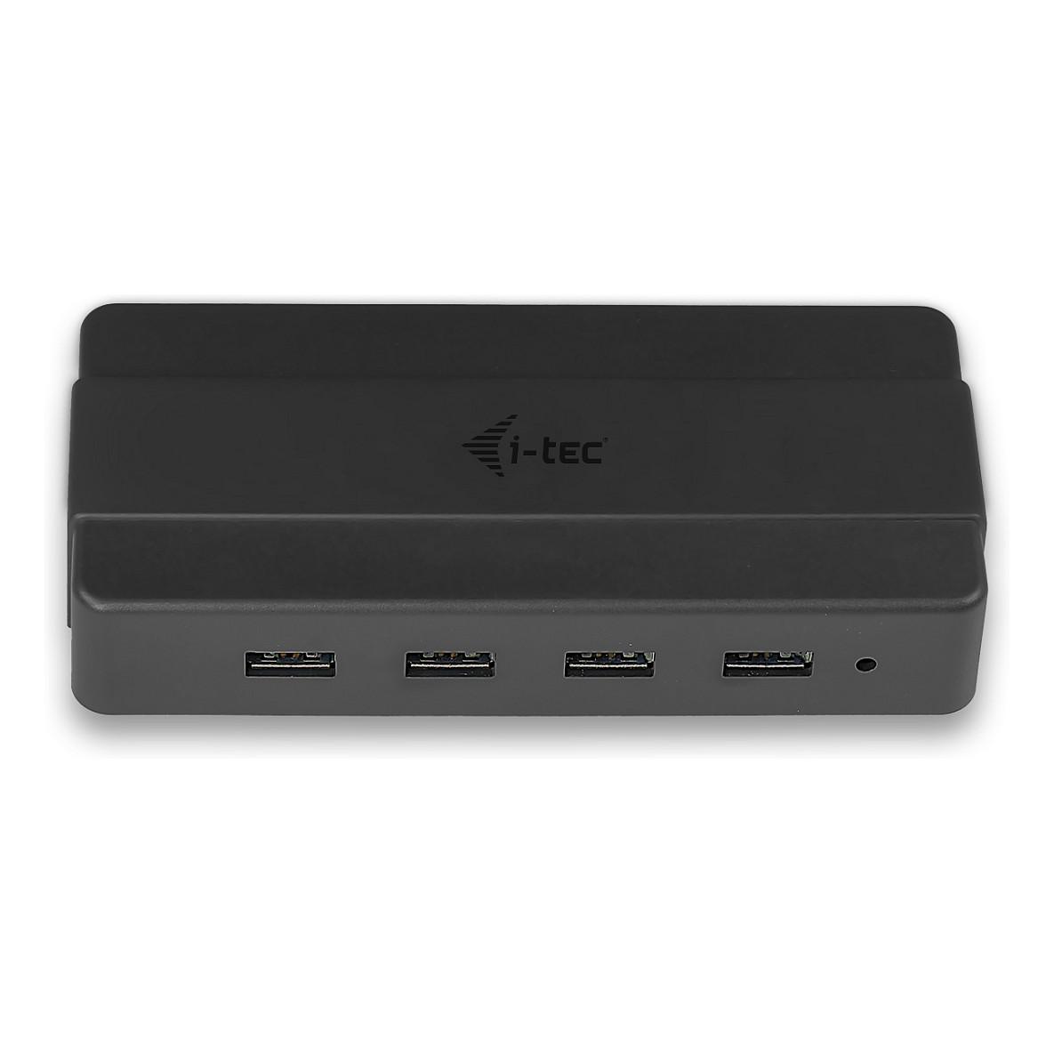 Hub USB-A i-tec U3HUB445, 4x USB-A 3.2 Gen 1, 5Gbps, BC 1.2, Adaptor Energjie - Zezë - 2