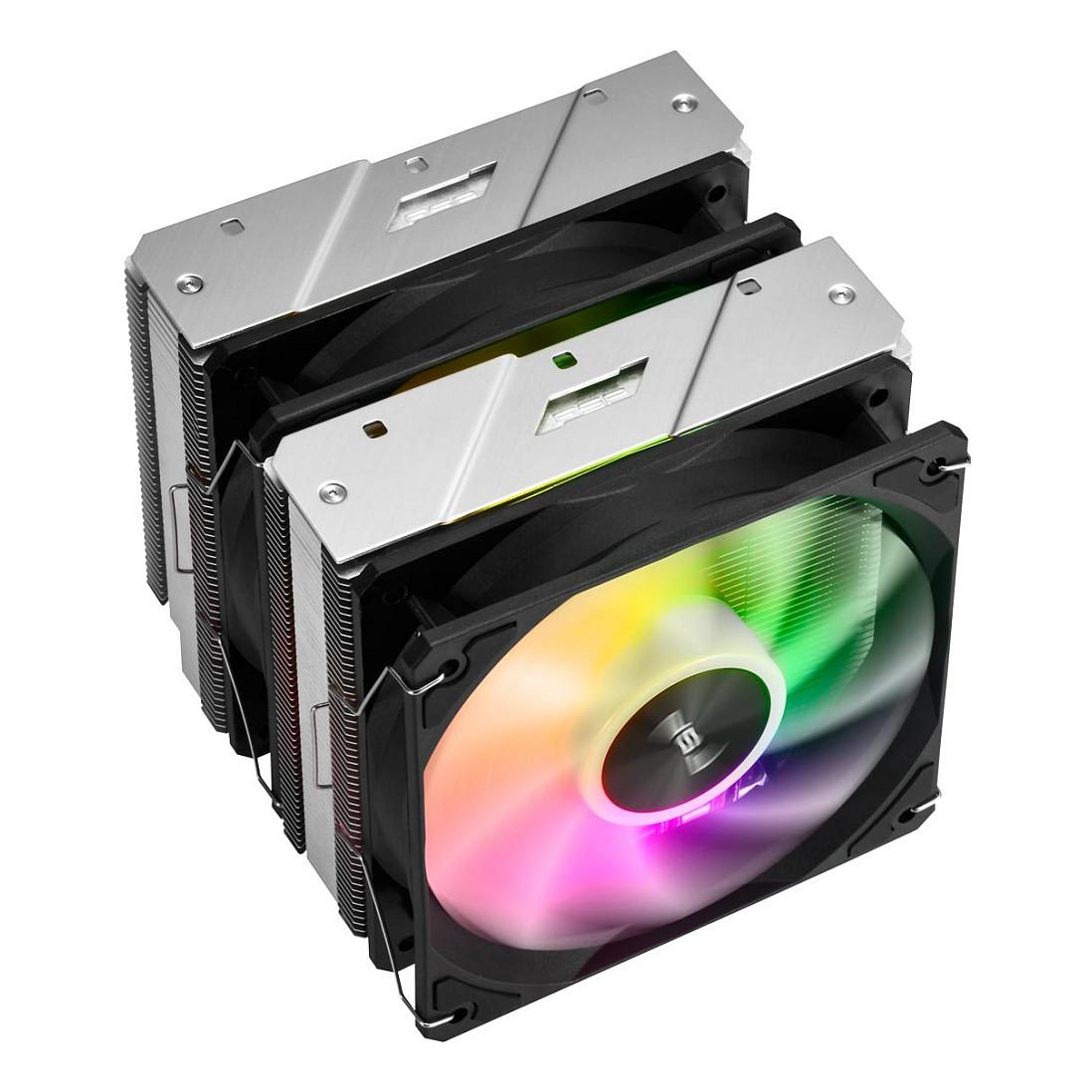 Ftohës për Procesor FSP MP7 ARGB / 280W / Dual Fan 120mm / 6 Heat Pipes / 800-1800RPM / LGA1851/1700/1200 / AM5/AM4 - Zezë - 6