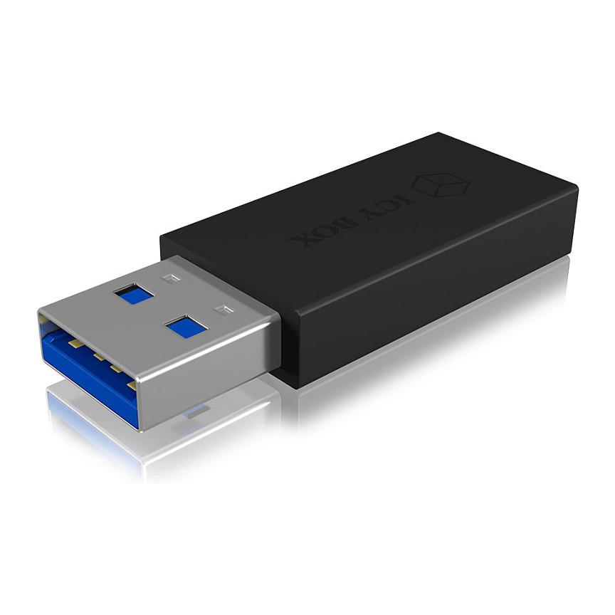 Adapter ICY BOX IB-CB015 / USB-A Mashkull → USB-C Femër / USB 3.1 Gen 2 / 10 Gbit/s - Zezë - 3