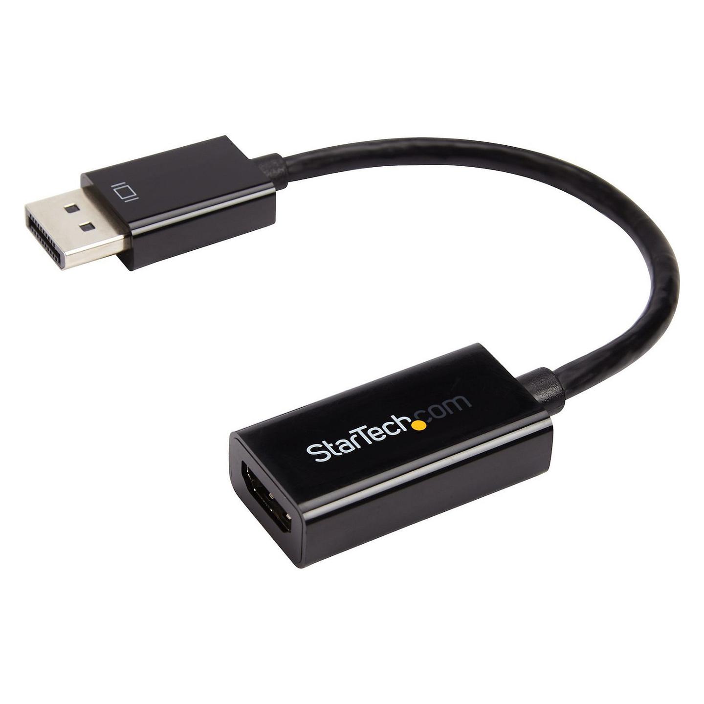 Kabllo DisplayPort StarTech.com DP2HD4KS / DisplayPort në HDMI / 0.15m / DisplayPort 1.2 / HDMI 1.4 / 4K 30Hz - Zezë - 2