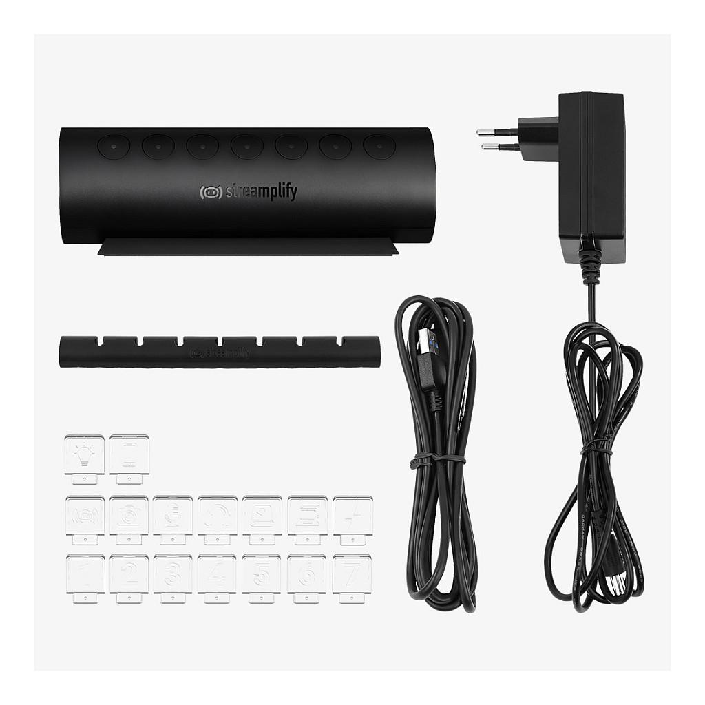 Hub USB Streamplify HUB CTRL 7 / 7x USB 3.0 Type-A / RGB / 24W / 12V – Zezë - 2