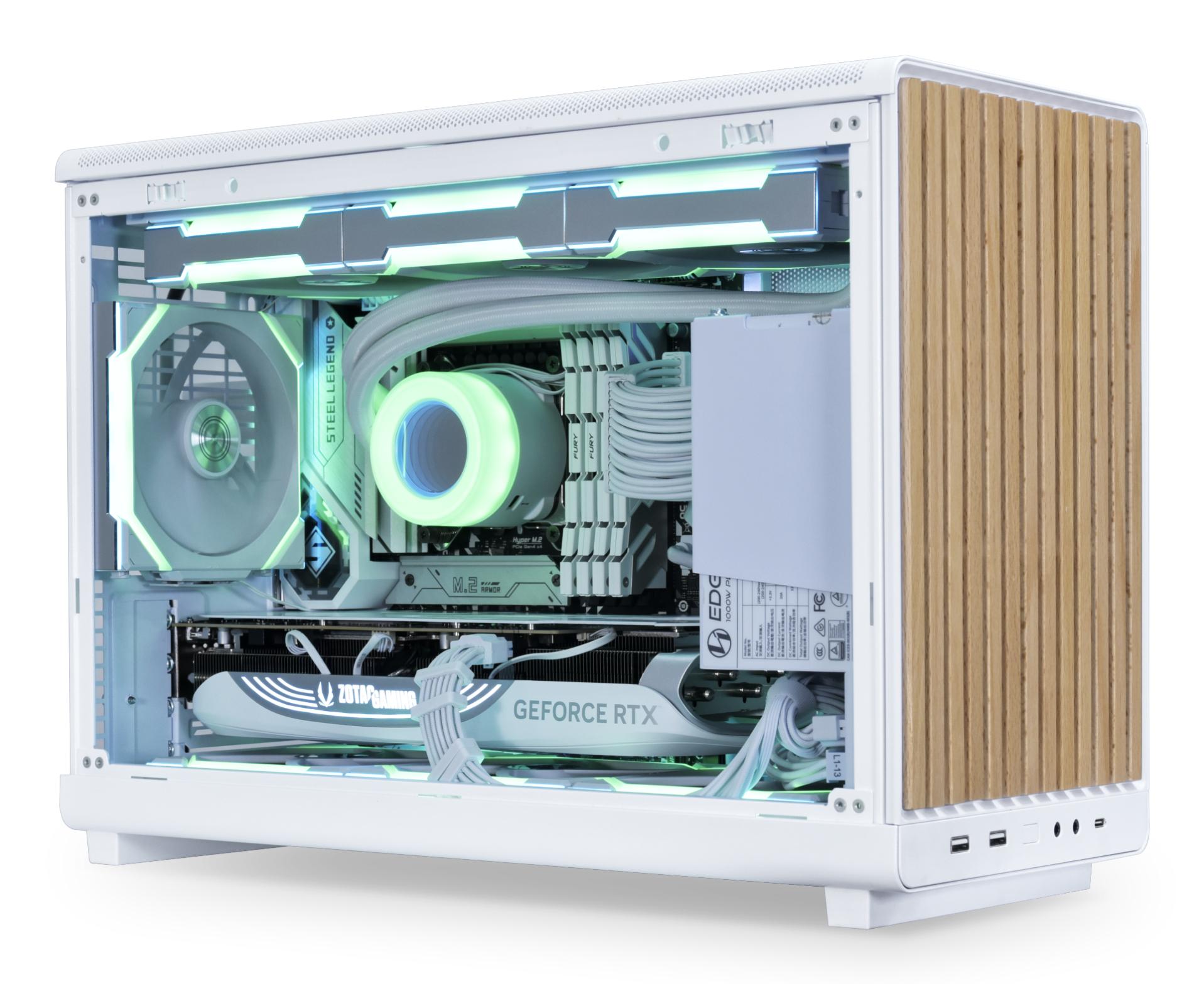 Kasë PC Lian Li A3-mATX Glass Edition Wood / Mini Tower / Micro-ATX / Tempered Glass / Wood Panel – Bardhë - 3