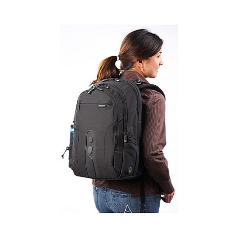 Çantë për laptop Targus EcoSpruce TBB013EU / Backpack / 15.6" / 100% Recycled PET / Water-Resistant Base / Key Clip / Pen Holder / Business Card Holder / Water Bottle Pocket - Zezë - 8