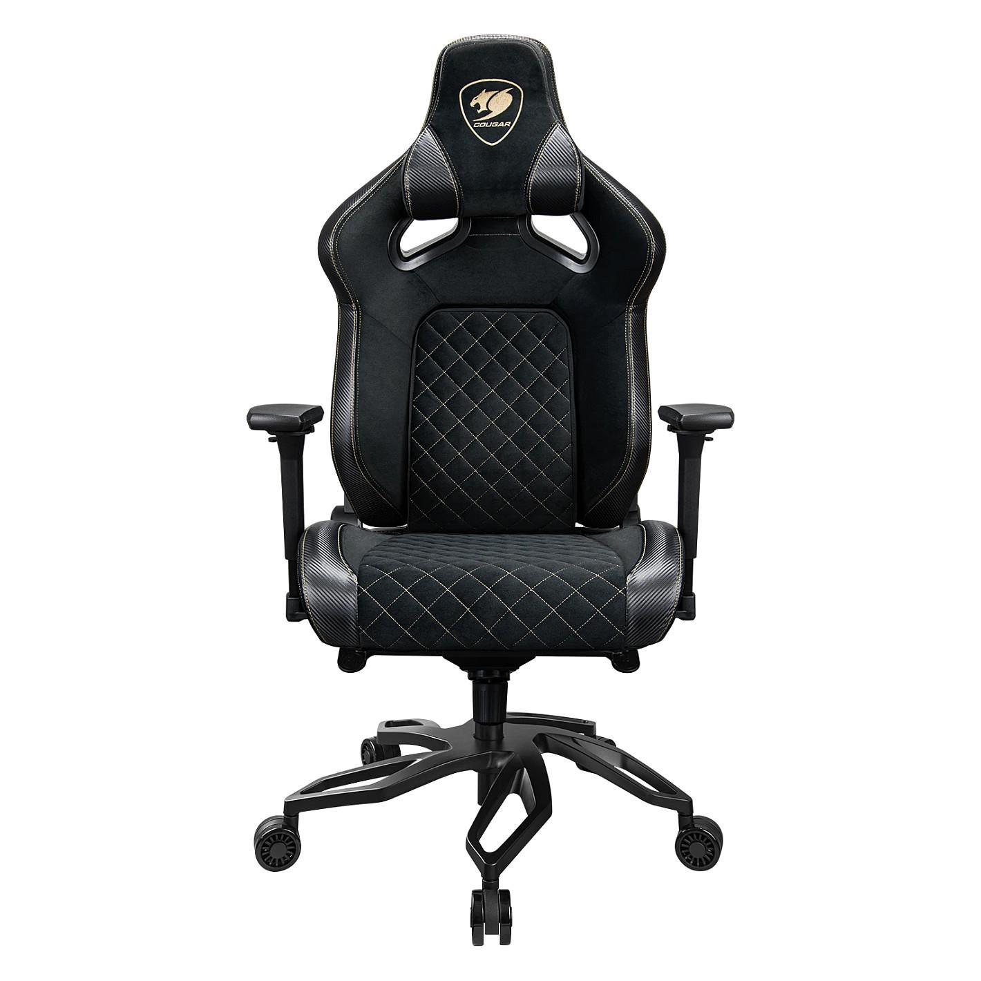 Karrige Gaming COUGAR Titan Pro V2 Gold F, Velvet, Mbështetëse 4D, Mbështetje Lumbare, 160 kg – Zezë - 9
