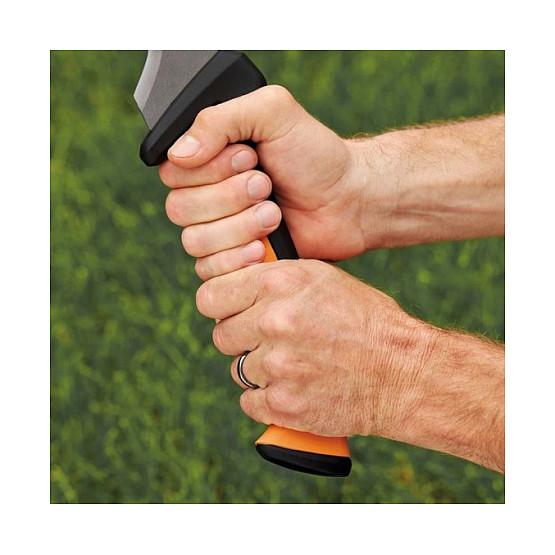 Mjetë Kopshti Fiskars Solid 1051236, 46cm, me Kokë sëpatë, Teh i Dhëmbëzuar - Zezë/Portokalli - 8
