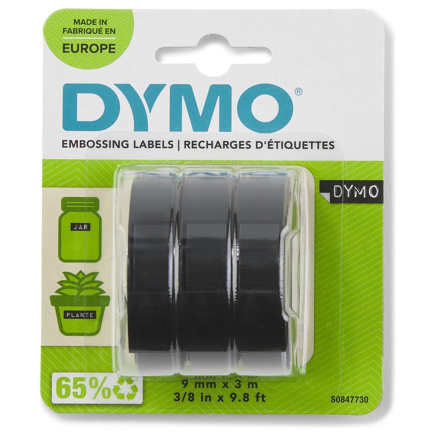 Etiketa për Printer Dymo 3D / 9 mm × 3 m / 3 copë / S0847730 - Zezë/Bardhë - 3