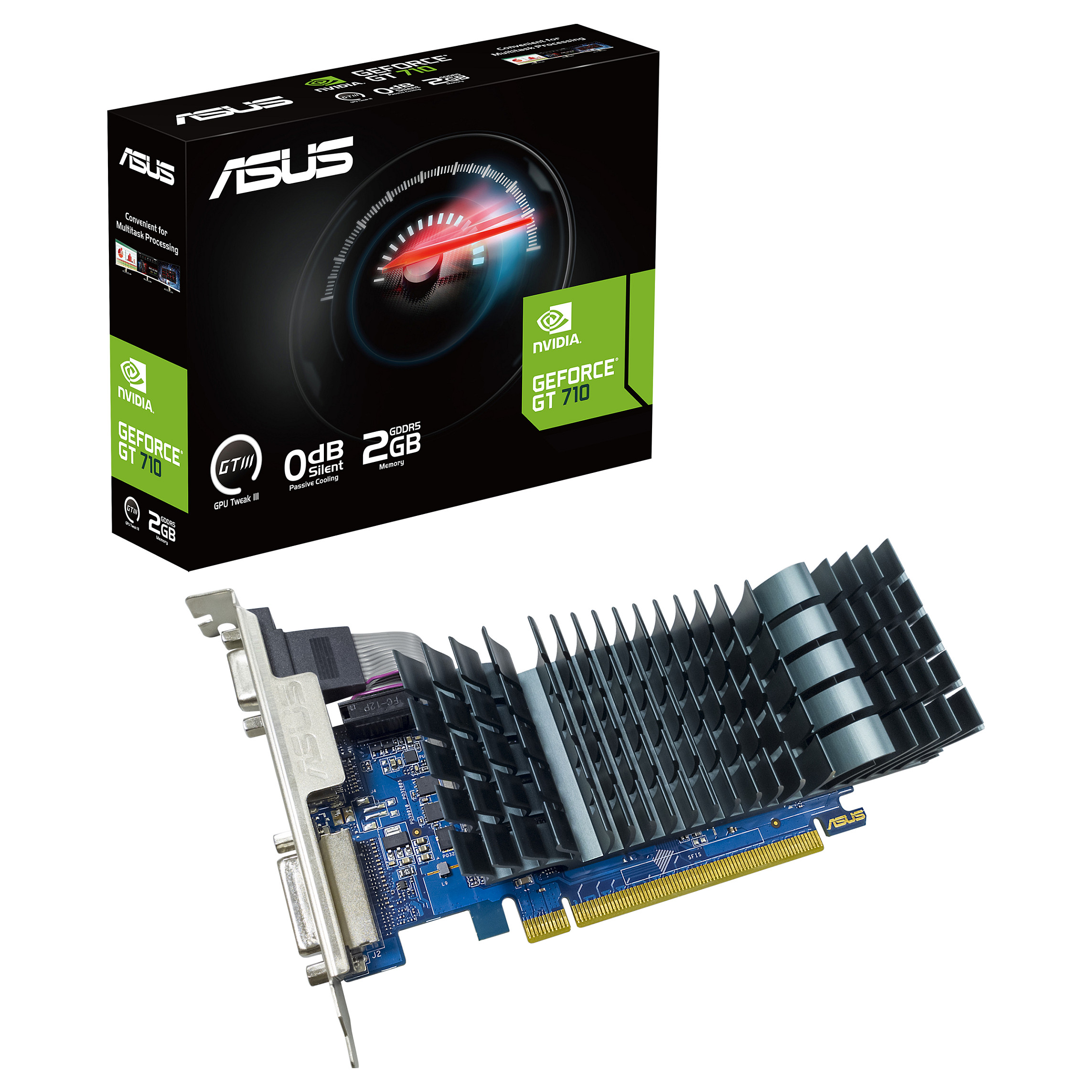 Kartelë Grafike NVIDIA GeForce GT 710 / 2GB GDDR5 / ASUS BRK EVO - 4