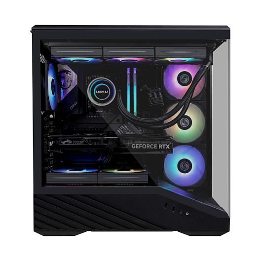 Kasë Lian Li Vector V100, Mid-Tower, E-ATX, ATX, Micro-ATX, Mini-ITX, 4x120mm ARGB, USB Type-C - Zezë - 7