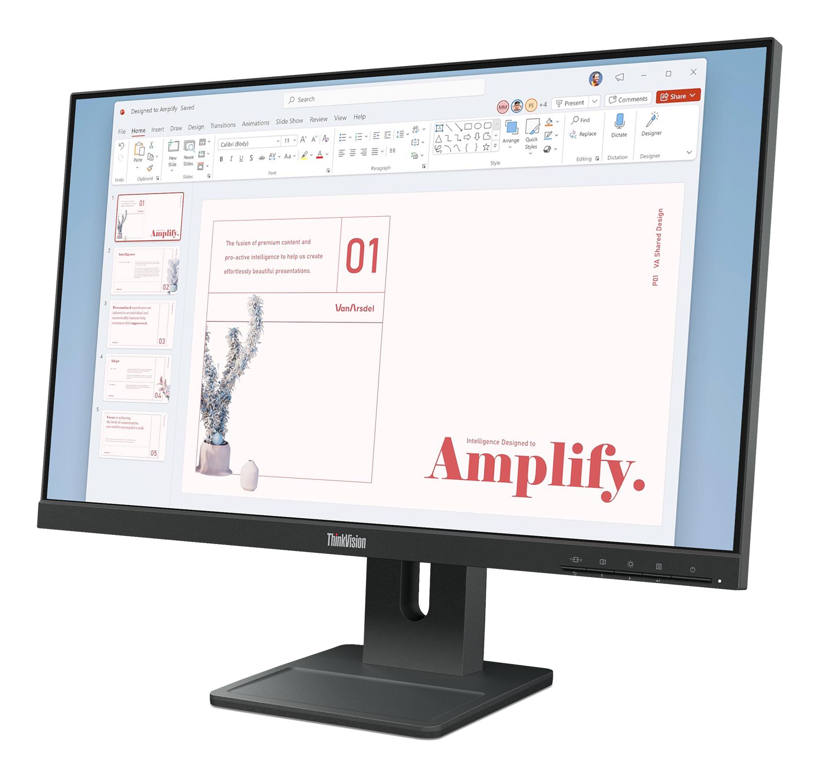 Monitor Lenovo ThinkVision E24-40 / 23.8" / Full HD IPS / 100Hz / 4ms / HDMI+DisplayPort - Zezë - 2