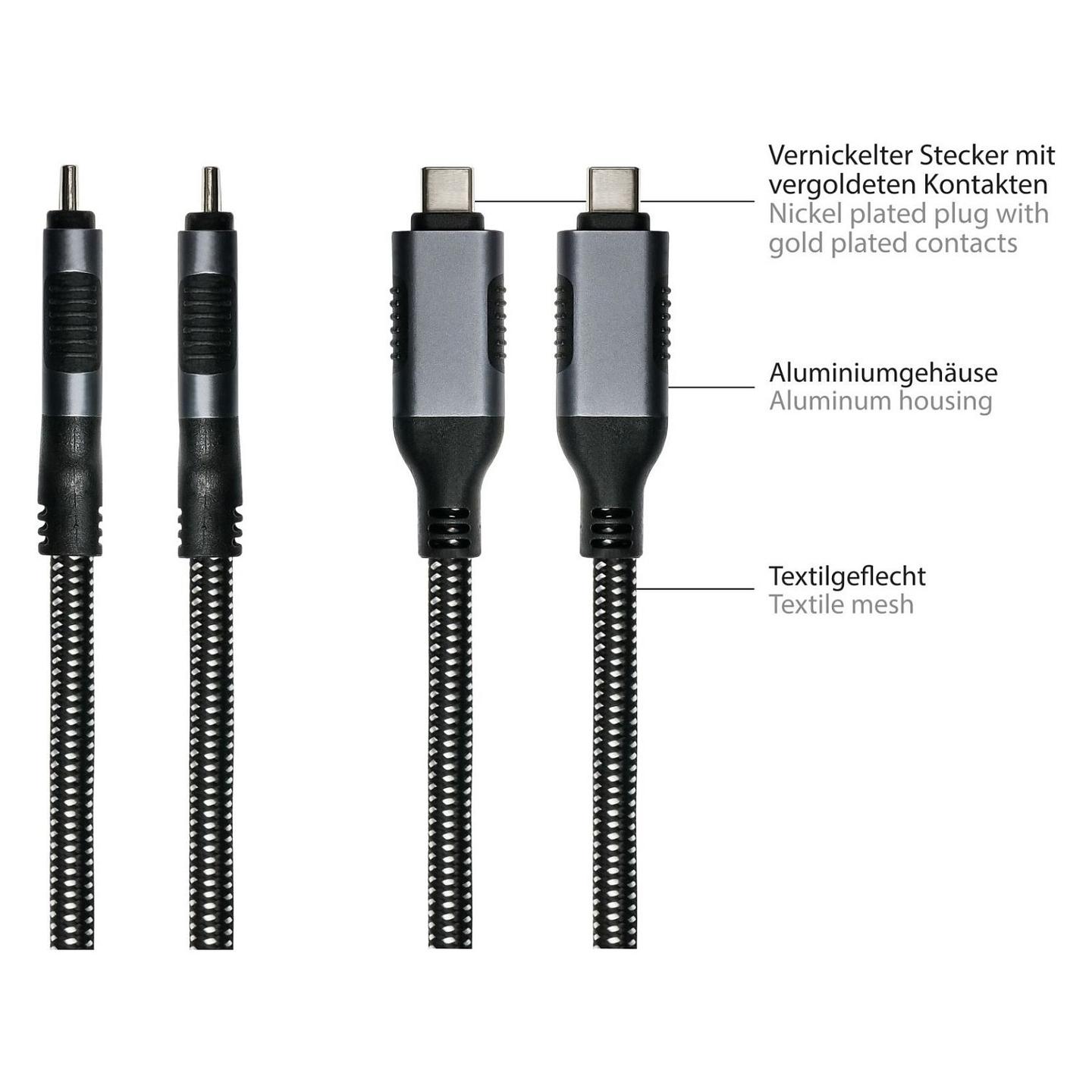 Kabllo për Rrjet Alcasa 2045-CT010A / USB-C Mashkull → RJ-45 Mashkull / Gigabit Ethernet / 1000 Mbit/s / F/UTP / 1m - Antracit - 4