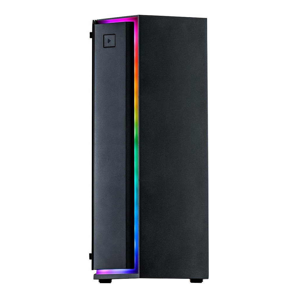 Kasë PC Inter-Tech S-3906 Renegade / Midi Tower / ATX / 1x 120mm RGB Fan / Tempered Glass - Zezë - 2