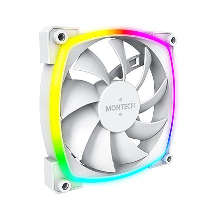 Ftohës për Kasë Montech AX120 / 120mm / 800-1600 RPM / ARGB / PWM / 3-Pack – Bardhë - 2