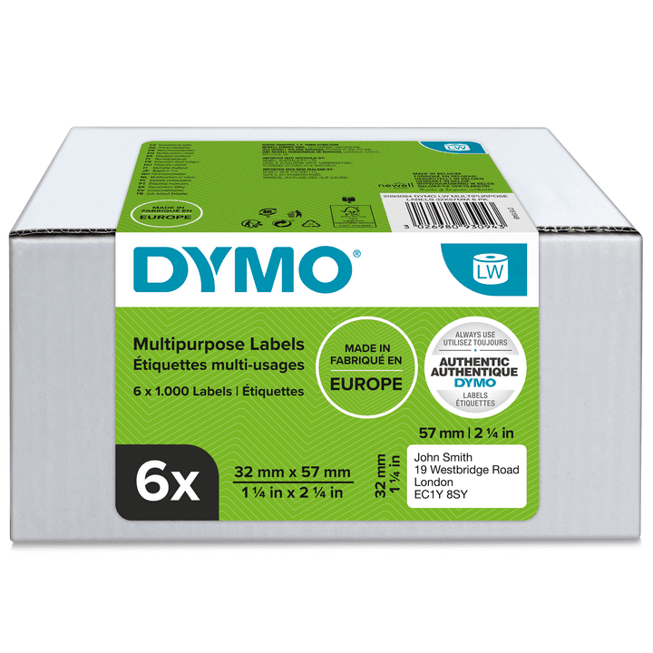 Shirit për Printer 3D Dymo Label 2093094 / 6-Pack - Bardhë