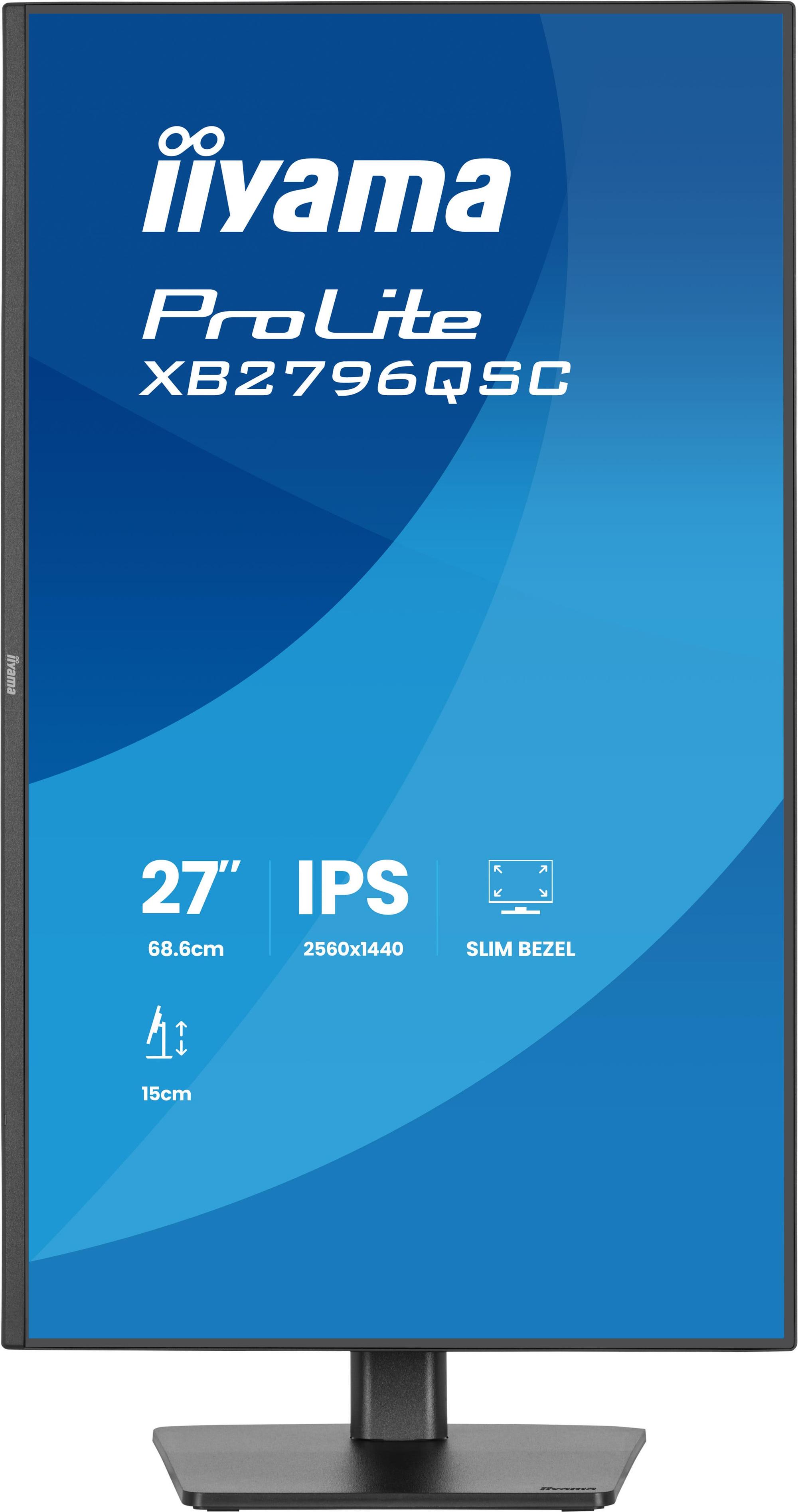 Monitor iiyama ProLite XB2796QSC / XB2796QSC-B1 / 27" / QHD / 144 Hz / IPS / USB-C 65W - Zezë - 3