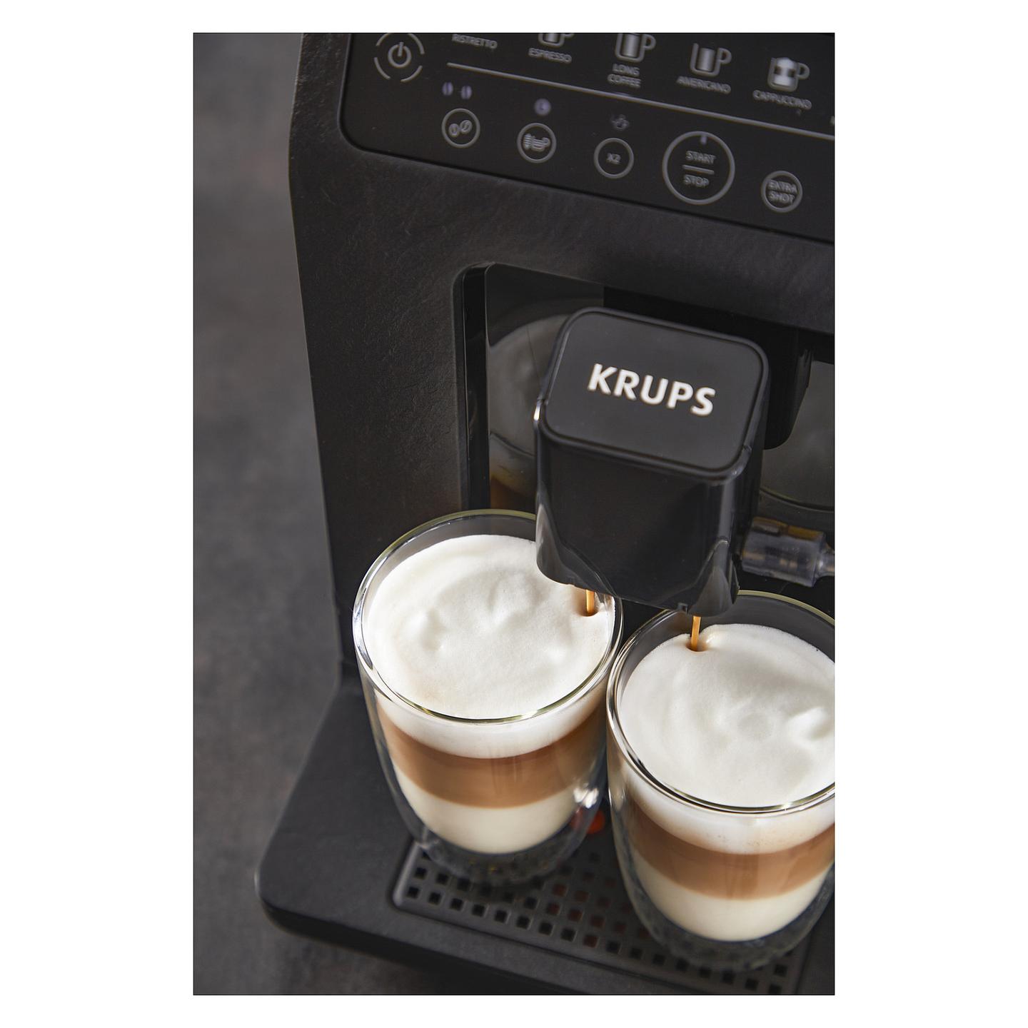 Aparat për Kafe Krups Evidence Eco-Design EA897B, 1450 W, 15 bar, 2.3 L, One Touch Cappuccino – Zezë - 12