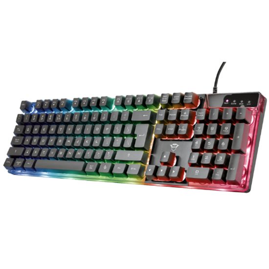 Tastierë Gaming Trust GXT 835 Azor / Wired / USB / Full-Size / LED / Anti-Ghosting / QWERTY US – Zezë