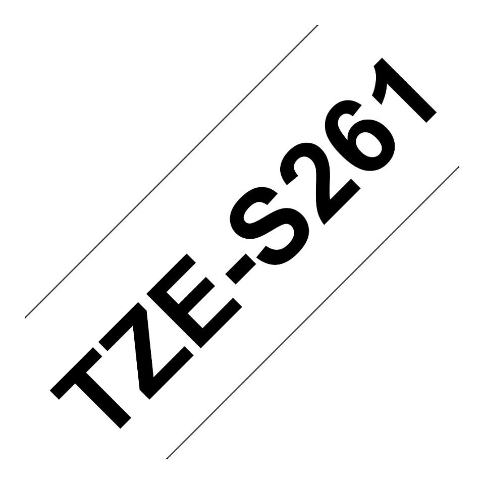 Shirit për Printer Brother TZe-S261 / 36 mm × 8 m - Zezë mbi Bardhë