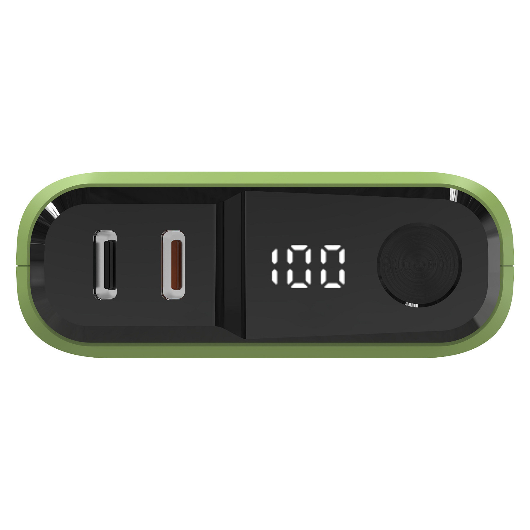 Powerbank RealPower PB-10000C PD+ / 10000mAh / 3x USB-C – Gjelbër - 2