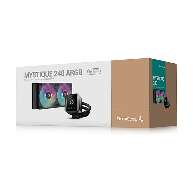 Ftohës për procesor DeepCool MYSTIQUE 240 ARGB / 240mm / AIO / ARGB / LCD - Zezë - 6
