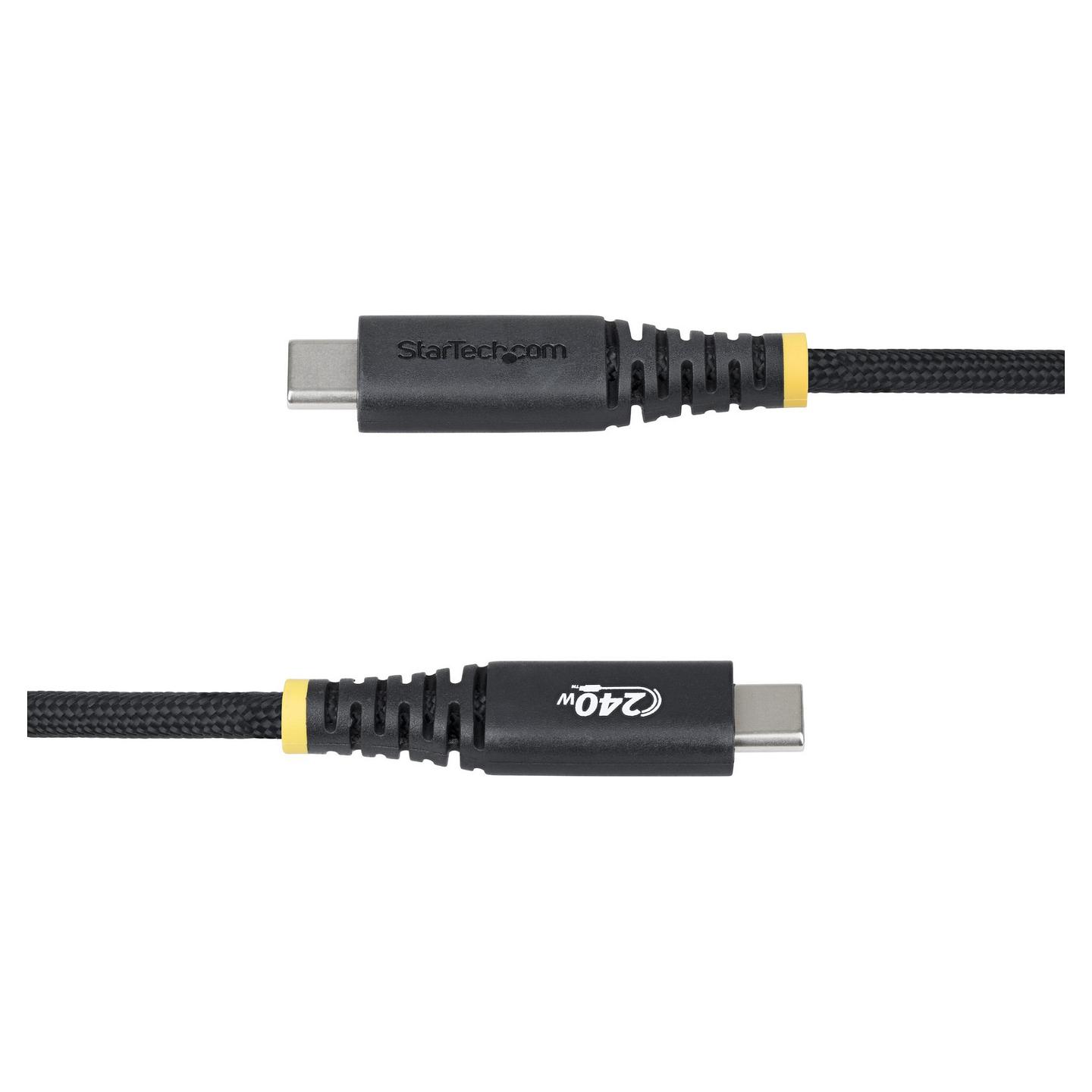 Kabllo USB StarTech.com S2CEPR2M-USBSL-CABLE / USB-C në USB-C / USB 2.0 / 240W / 2m - Zezë - 5