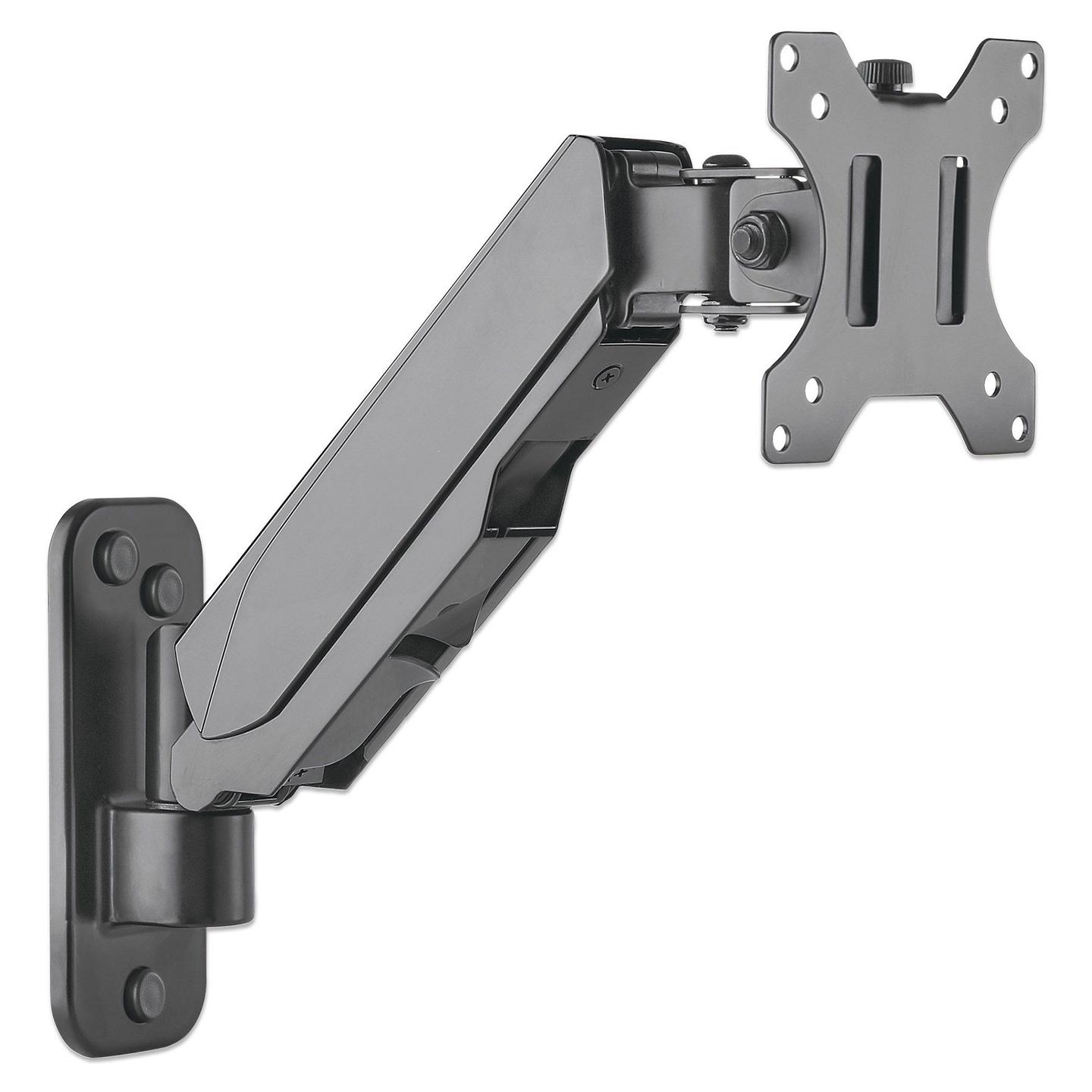 Mbajtëse Muri për Monitor Manhattan 461603 / 1 Monitor / 17"-32" / 8kg / Gas Spring / Tilt ±35° / Swivel ±90° - Gri - 6
