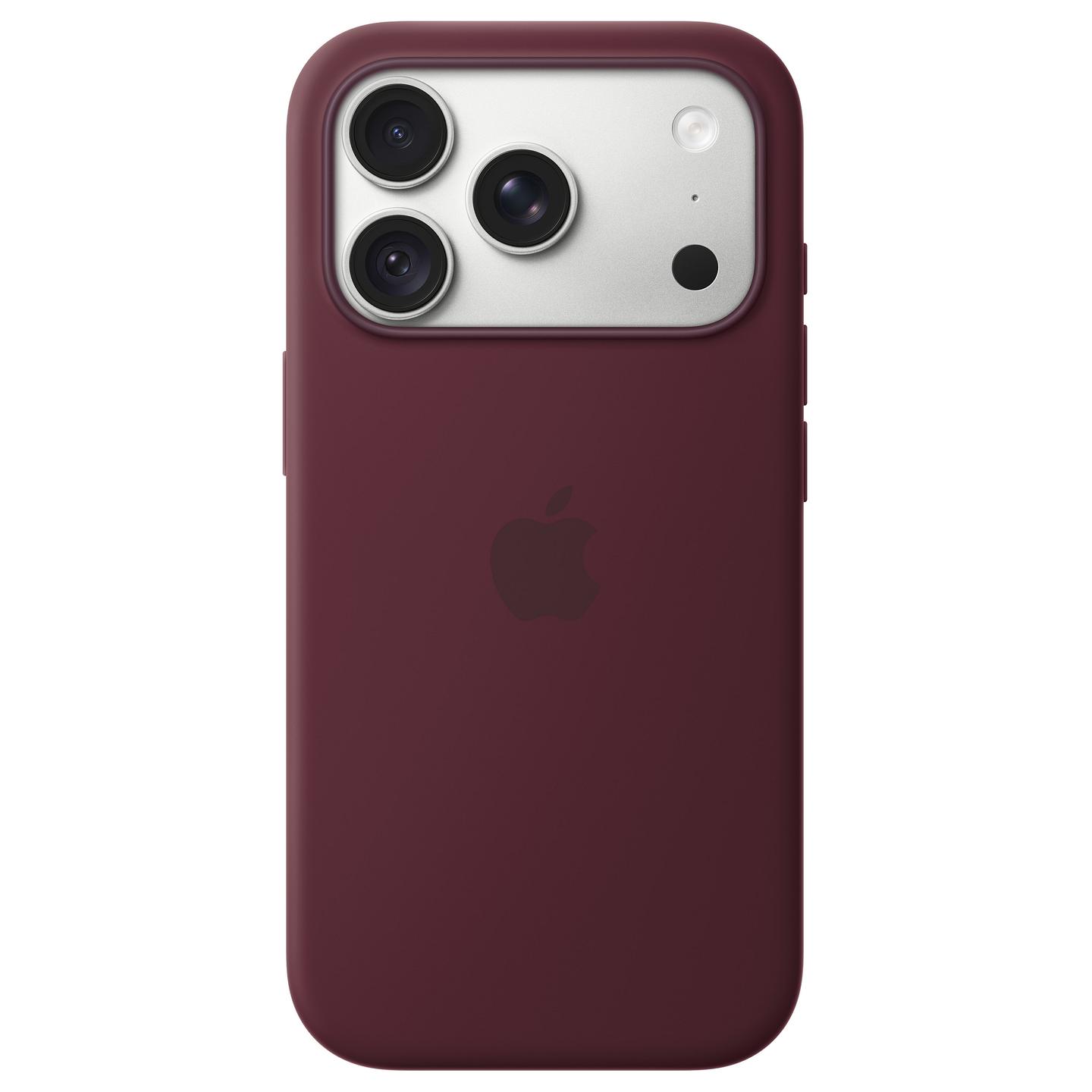 Case për Telefon Apple Silikon, MagSafe, iPhone 18 Pro - Burgundy - 3