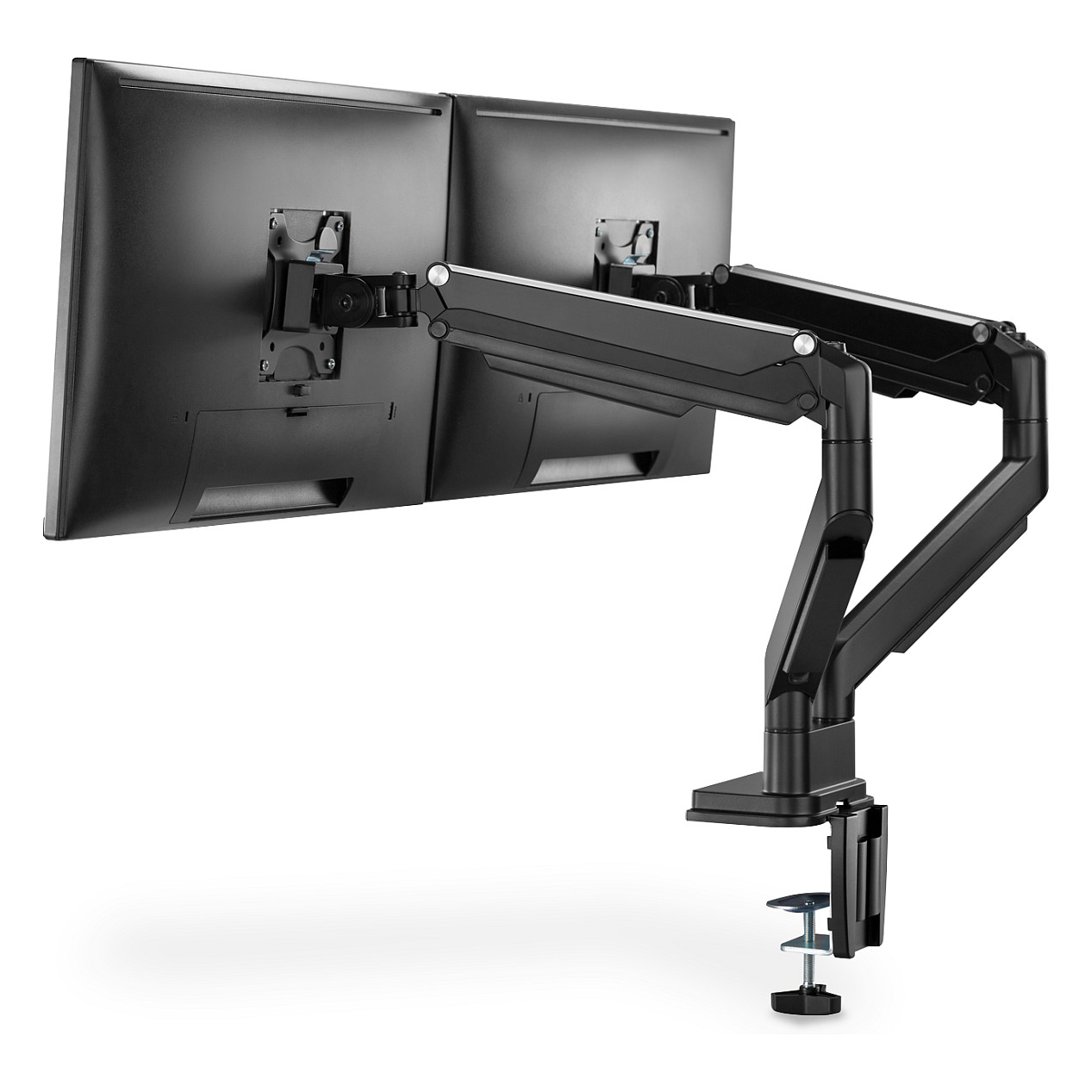 Mbajtëse për Monitor DIGITUS DA-90395 / 2 Monitorë / 15"-32" / 9kg për monitor / VESA 75x75-100x100 / Tavolinë / Gas Spring - Zezë - 6