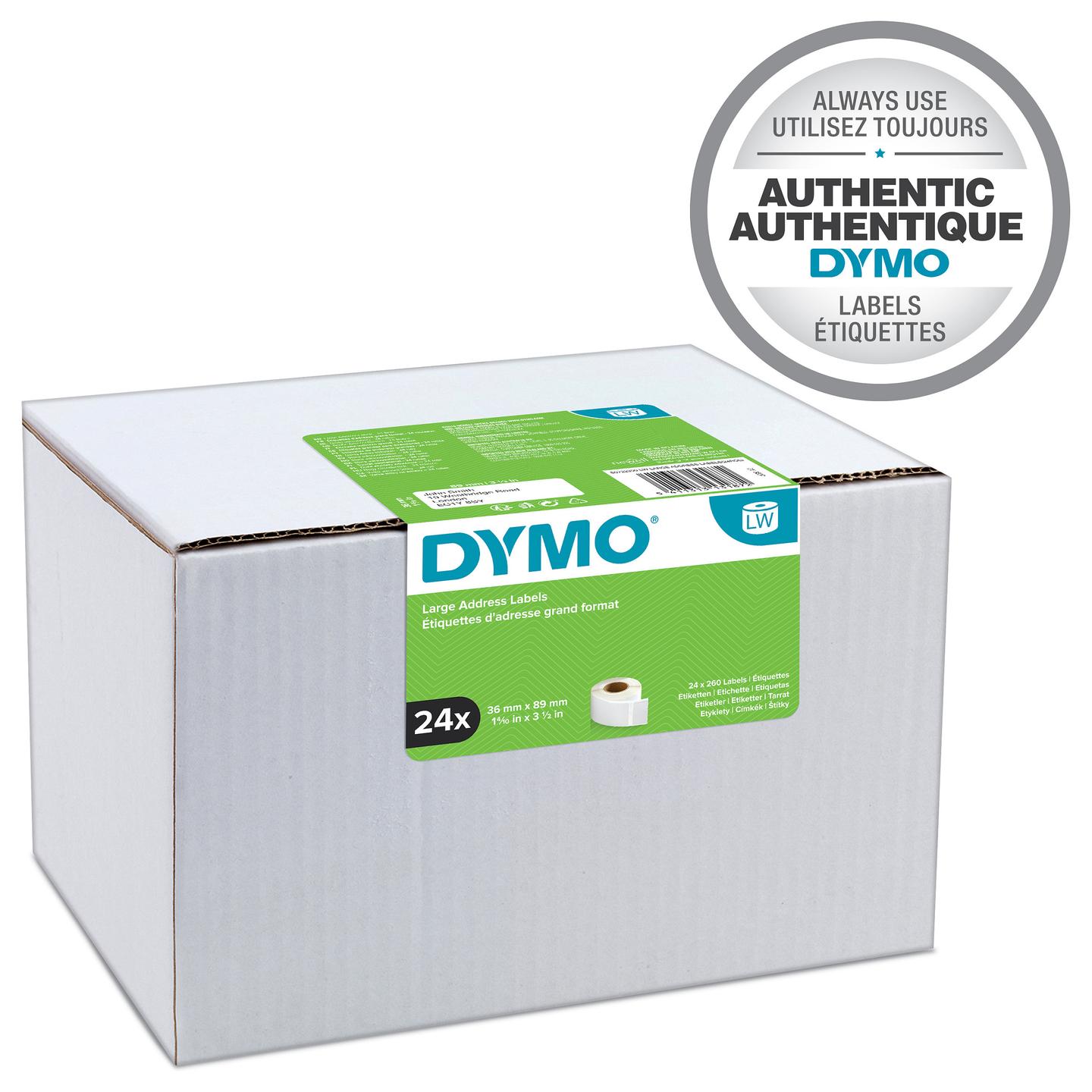Etiketa për Adresa DYMO LabelWriter S0722390, 36 × 89 mm, 6240 Copë - Bardhë - 6
